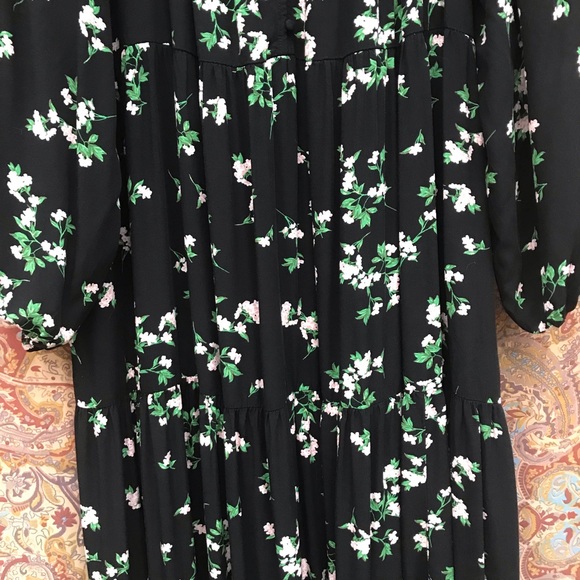 Old Navy Boho Peasant Style Floral Maxi Swing Dress, Blouson Sleeves, Size XXL - Picture 7 of 11